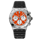 Breitling Chronomat B01 AB01342B1O2S1 42mm NFL Denver Broncos Edition Orange Dial Uni-directional Bezel Stainless Steel  With Black Rubber Watch