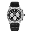 Breitling Chronomat B01 AB0134721B1S2 42mm Black Dial Unidirectional Ratcheted Rotating Bezel Stainless Steel (Gem-set) With Black Rubber Strap Watch
