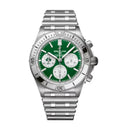 Breitling Chronomat B01 Six Nations Ireland AB0134A91L1A1 42mm Green Dial Unidirectional, Ratcheted Rotating Bezel Stainless Steel and Silver Bracelet Watch