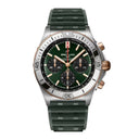 Breitling Chronomat B01 UB0134131L1S1 42mm Green Dial Unidirectional Rotating Bezel Stainless Steel and 18k Red Gold With Green Rubber Strap Watch