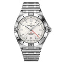 Breitling Chronomat GMT A32398101A1A1  40mm White Dial Uni-directional Bezel Stainless Steel Watch