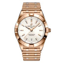 Breitling Chronomat R77310101A1R1 32mm White Dial Fixed Bezel 18k Red Gold Watch