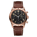 Breitling Classic AVI RB0920131B1X1 41mm Black Dial Bi-Directional Bezel 18k Red Gold with Brown Calfskin Leather Strap Watch