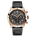 Breitling Classic AVI Super AVI B04 RB04451A1B1X1 46mm Grey Dial Bi-Directional Bezel 18k Red Gold with Black Calfskin Leather Strap Watch