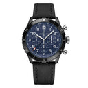 Breitling Classic AVI Super AVI B04 SB04452A1C1X1 46mm Blue Dial Bi-Directional Bezel Ceramic with Black Calfskin Leather Strap Watch