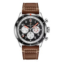 Breitling Classic AVI Super Avi B04 Chronogragh GMT Mosquito YB04451A1B1X1 46mm Black Dial Bidirectional Ratcheted Bezel Stainless Steel with Brown Leather Calfskin Watch