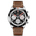 Breitling Classic AVI Y233801A1B1X1 Chronograph 42mm Mosquito Black Dial Bi-Directional Bezel Stainless Steel with Brown Leather Strap Watch