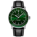 Breitling Navitimer Green Dial A17329371L1P1 Stainless Steel with Black Leather Watch  2024