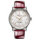 Breitling Navitimer 32mm A77320E61A2P2 MOP Dial Stainless Steel with Burgundy Leather Ladies Watch 2024