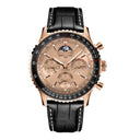 Breitling Navitimer B19 RB19101A1H1P1 43mm Red Gold Bi-Directional Bezel 18k Red Gold With Black Leather Strap Watch
