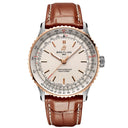 Breitling Navitimer U17329F41G1P1 41mm White Dial Stainless Steel & 18k Red Gold With Brown Alligator Leather Strap Watch