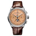 Breitling Premier B25 Datora AB2510201K1P1 42mm Champagne Dial Fixed Bezel Stainless Steel With Brown Leather Strap Watch