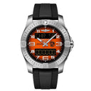Breitling Professional Aerospace B70 Orbiter EB70101A1O1S1 43mm Orange Dial Bi-directional Bezel Titanium Case with Black Rubber Strap Watch