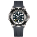 Breitling Superocean E10379351B1S1 46mm Automatic Super Diver Black Dial Bi-directional Bezel Titanium with Anthracite Rubber Strap Watch