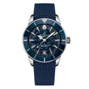 Breitling Superocean Heritage AB31101A1C1S1 40mm B31 Automatic Kelly Slater Blue Dial Uni-directional Bezel Stainless Steel with Blue Rubber Strap Watch