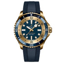 Breitling Superocean N173761A1C1S1 44mm Automatic Blue Dial Uni-directional Bezel Bronze Case with Blue Rubber Strap Watch