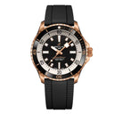 Breitling Superocean R17375211B1S1 42mm Black Dial Uni-directional Bezel 18k Red Gold with Black Rubber Strap Watch