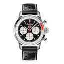 Breitling TOP TIME B01 Deus Chronograph AB01765A1B1X1 41mm Black Dial Fixed Bezel Stainless Steel With Black Calfskin Leather Strap Watch