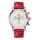 Breitling TOP TIME B01 Ford Thunderbird AB01766A1A1X1 41mm White Dial Fixed Bezel Stainless Steel With Red Calfskin Leather Strap Watch