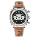 Breitling Top Time  AB01771A1B1X1 B01 Racing 38mm Black Dial Fixed Bezel Stainless Steel in Beige Calfskin Leather Strap Watch
