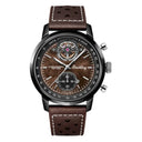 Breitling Top Time B21 SB21252A1Q1X1 44mm Brown Dial Fixed Bezel Ceramic With Brown Leather Strap Watch