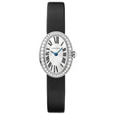 Cartier Baignoire WB520027 White Gold with Black Satin 25mm Watch With Silver Dial 2024