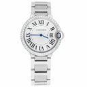 Cartier Ballon Bleu 36mm W69011Z4 36mm Unisex Watch Custom Diamond Bezel