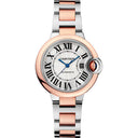Cartier Ballon Bleu 33 mm Steel and Rose Gold Watch W2BB0032 /Silver Dial 2024