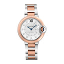 Cartier Ballon Bleu 33mm W3BB0021 Stainless Steel & Rose Gold Watch Silver Diamond Dial 2024