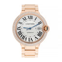 Cartier Ballon Bleu WE9008Z3 Rose Gold Silver Opaline Dial 42mm Watch - 2011