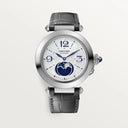 Cartier Pasha Moonphase 41mm WSPA0030 Alligator Leather Watch Silver Dial 2024