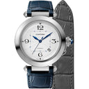 Cartier Pasha 41mm WSPA0010 Alligator Watch Silver Dial 2024