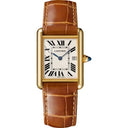 Cartier Tank Louis W1529756 Yellow Gold With Brown Leather Watch With Silver Dial 2024