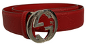 Gucci Red Monogram Belt 90cm