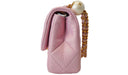 Chanel Pink Iridescent Flap Bag with Pearl Detail