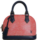 Alma BB in Red Denim Epi Leather