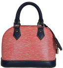 Alma BB in Red Denim Epi Leather
