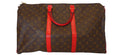 Louis Vuitton Keepall 50 Monogram Red Leather Trim