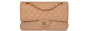 Chanel Medium Double Flap Caviar Tan