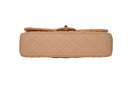 Chanel Medium Double Flap Caviar Tan