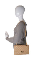 Chanel Medium Double Flap Caviar Tan