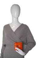 Bottega Crocodile Orange Wallet