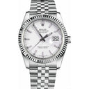 Rolex Datejust 36mm 116234-0088 Steel & White Gold Watch White Index Dial Jubilee Bracelet