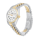 Rolex Datejust 36 with White Roman Diamond Dial - 16233G Fluted Bezel Jubilee Bracelet Watch