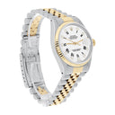 Rolex Datejust 36 with White Roman Diamond Dial - 16233G Fluted Bezel Jubilee Bracelet Watch