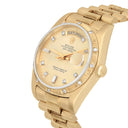 Rolex Day-Date 18238 36mm 18K Yellow Gold Watch Diamond Bezel Champagne Diamond Dial