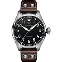 IWC Big Pilot's IW329301 43mm Stainless Steel Case  Black Dial Brown Calfskin Strap Watch 2024