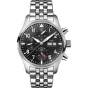 IWC Pilot's Chronograph 41 mm Watch Stainless Steel Case IW388113 Black Dial Stainless Steel Bracelet 2024