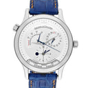 Jaeger Le Coultre  38mm Stainless Steel Blue Leather Band 142.8.92