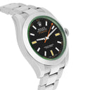 Rolex Milgauss 116400GV 40mm Stainless Steel Orange Hand Black Dial Watch - 2013